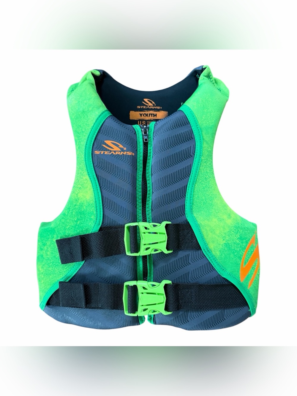 Stearns 2000037956 Youth Hydroprene Life Vest - Type Iii - Green - 50-90lbs